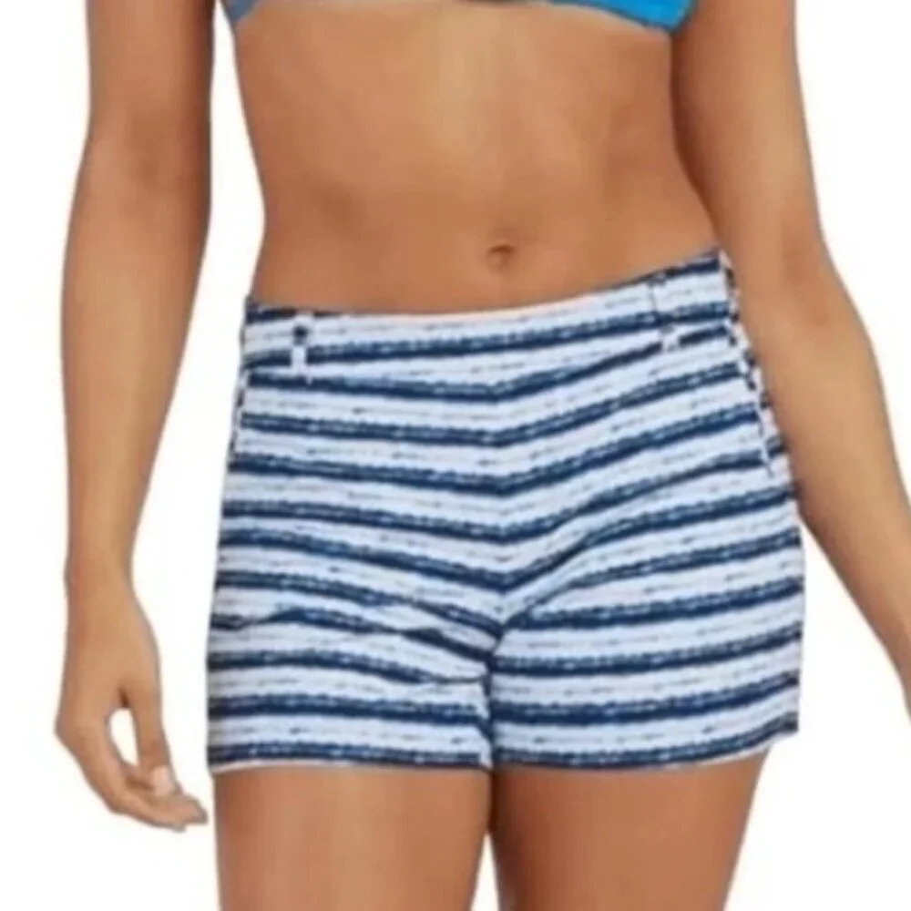 Spanx Blue Striped Sunshine Swim Shorts Small - Picture 2 of 6